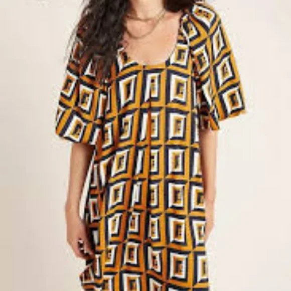 Anthropologie Corey Lynn Calter Meriwether Tunic Dress - Retro geometric print - Picture 3 of 16